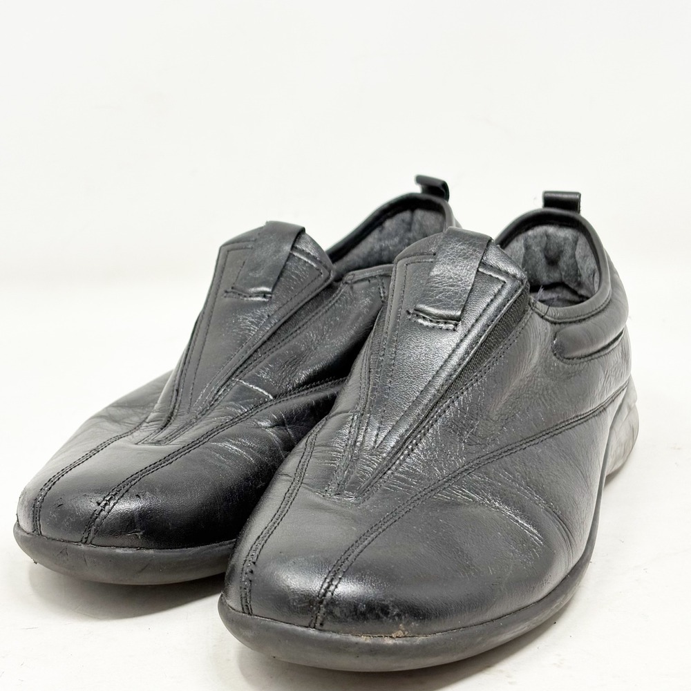 Naturalizer Womens Black Leather Slip On Loafers Comfort Shoes Size 8.5